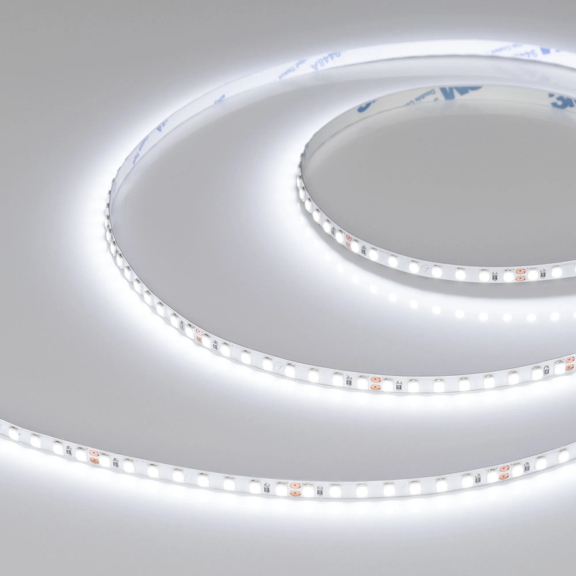 Лента светодиодная RT-A160-5mm 24V White6000 (9.6 W/m, IP20, 2835, 5m) (Arlight, Открытый)